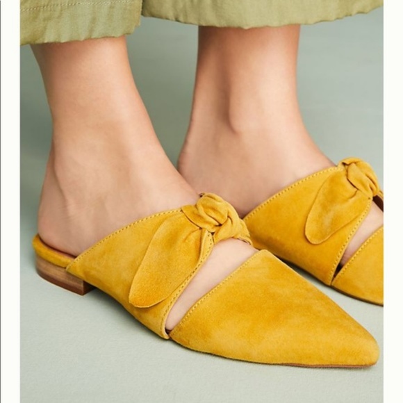 Jeffrey Campbell Shoes - JEFFREY CAMPBELL Charlin bow dark yellow mules 7